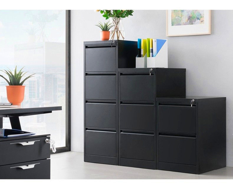 black vertical file cabinet for office decor