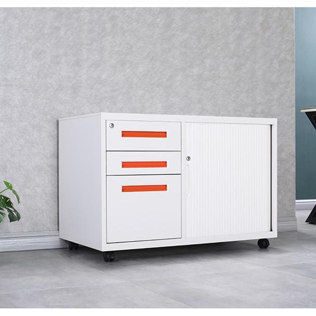 mobile rolling steel cupboard for office