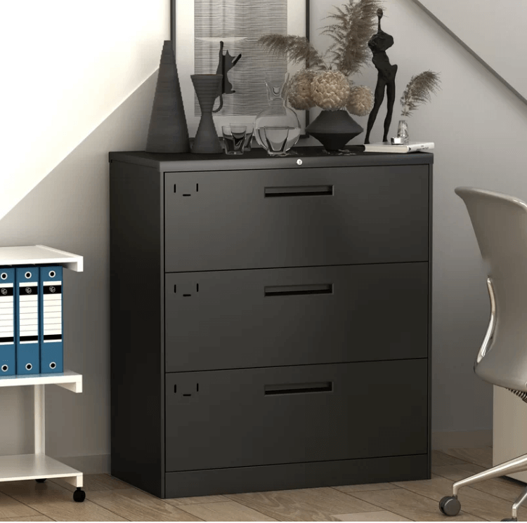 China black 3-Drawer Vertical Filing Cabinet factory