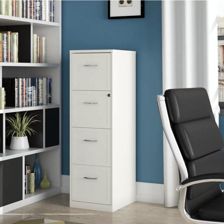 Custom made white  4-Drawer Vertical Filing Cabinet supplier