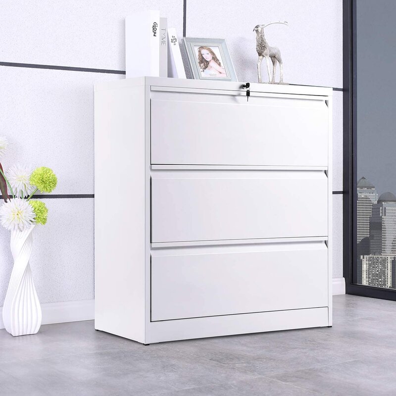 Steel 3 Drawer Vertical Filing Cabinet in 2020