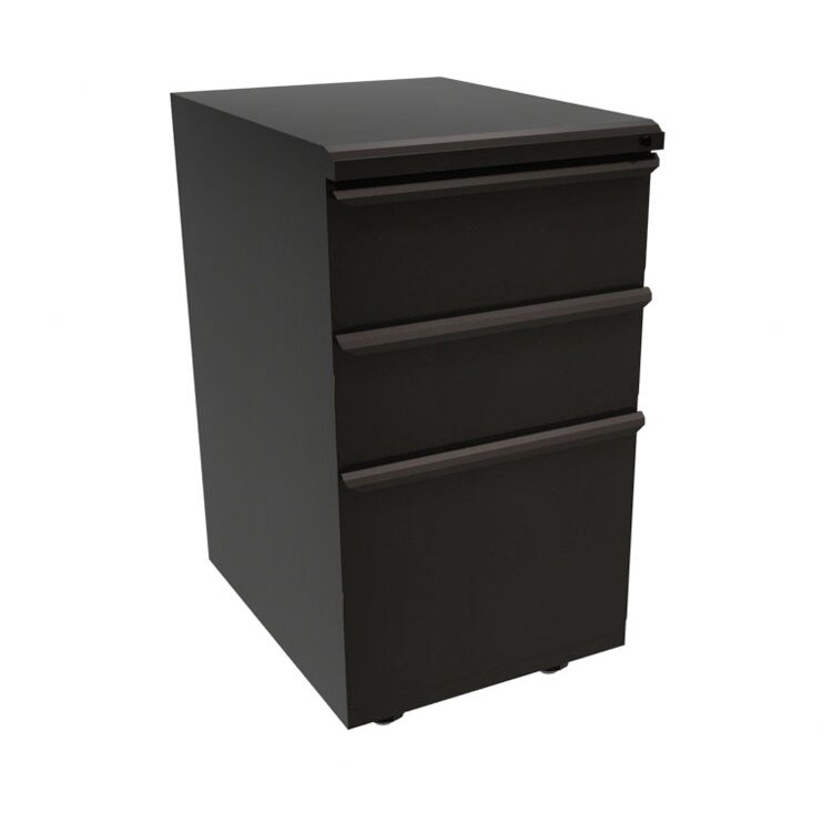 high quality 3-Drawer Black Literal Filing Cabinet