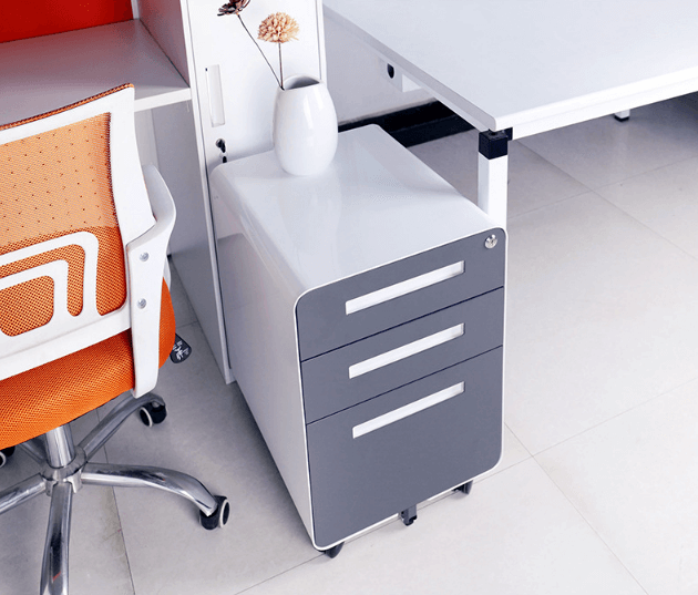 new design Steel 3-drawer mobile pedestal