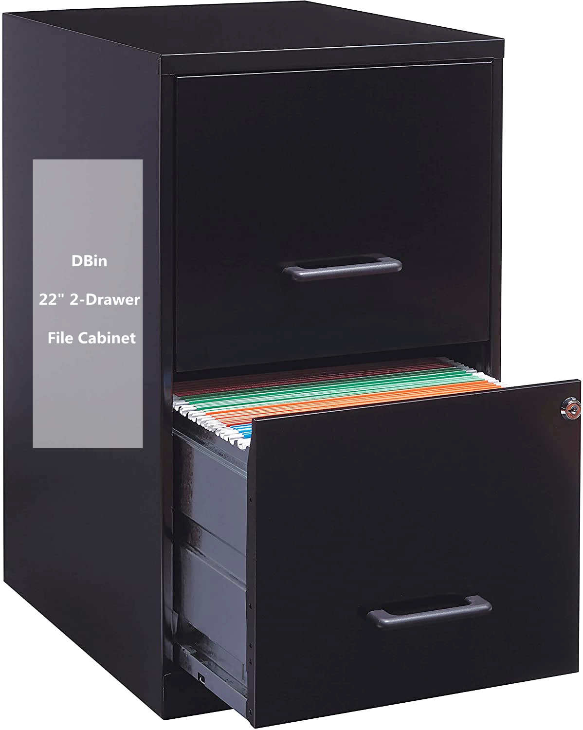 DBin  Black 18 Deep 2-Drawer File Cabinet factory