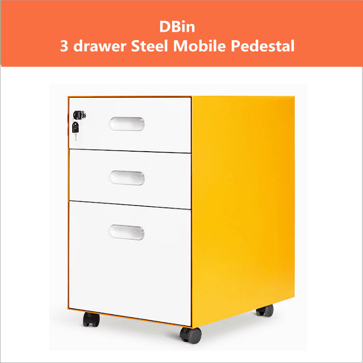 DBin three drawer office furniture pedestal supplier