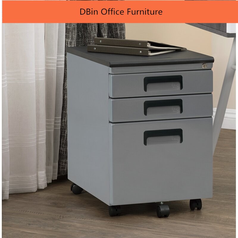 steel rolling 3-drawer mobile pedestal by DBin