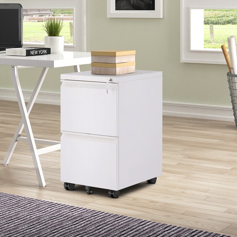 New Steel 2-Drawer Mobile Vertical Filing Cabinet in 2020