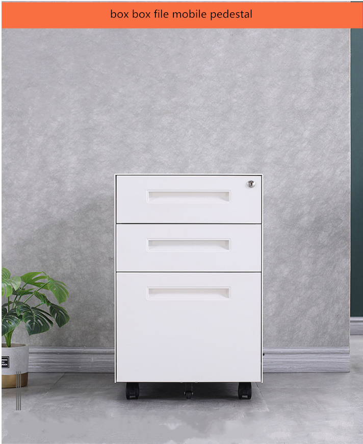 Steel office 3 drawer mobile cabinet customization