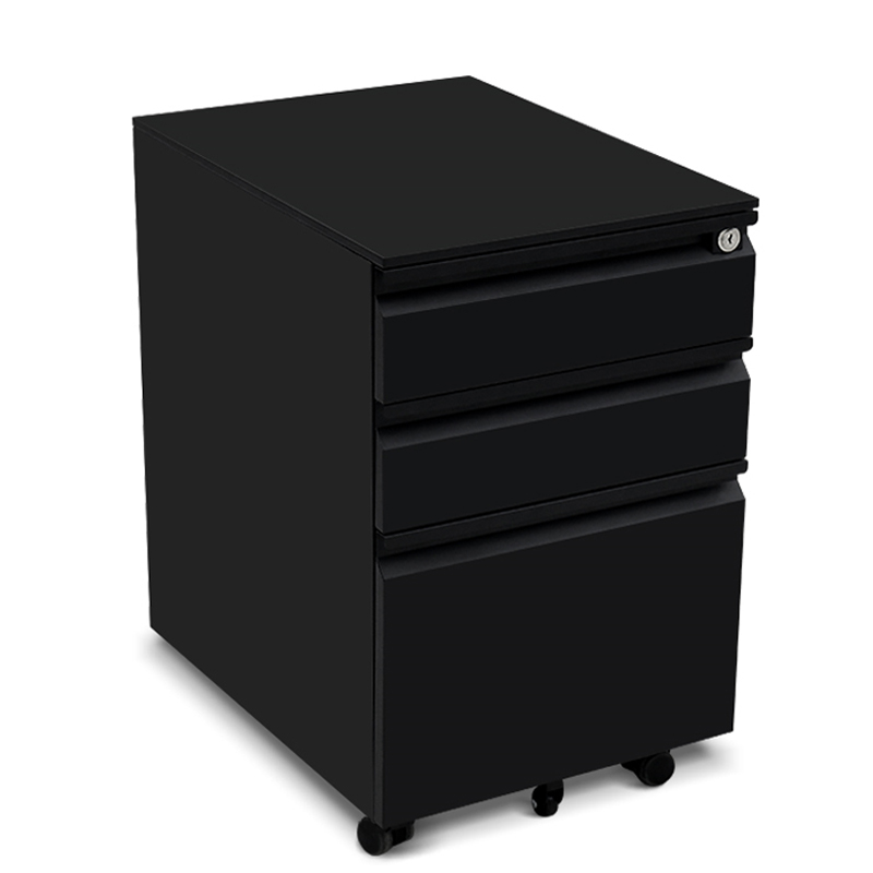 black 3 drawer mobile pedestal from dbin office furniture