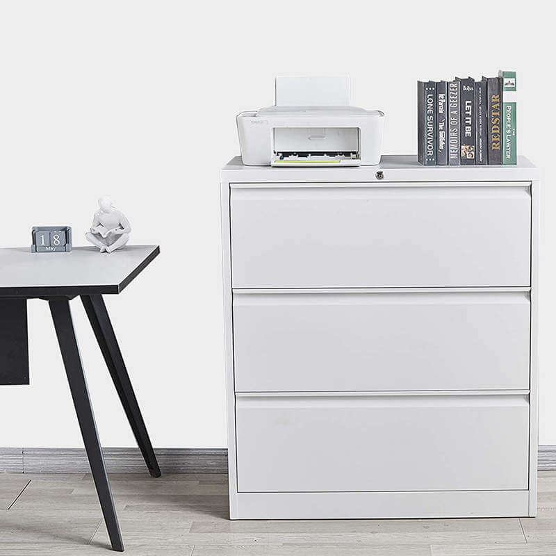 2020 white 3 Drawer File Cabinet with Lock