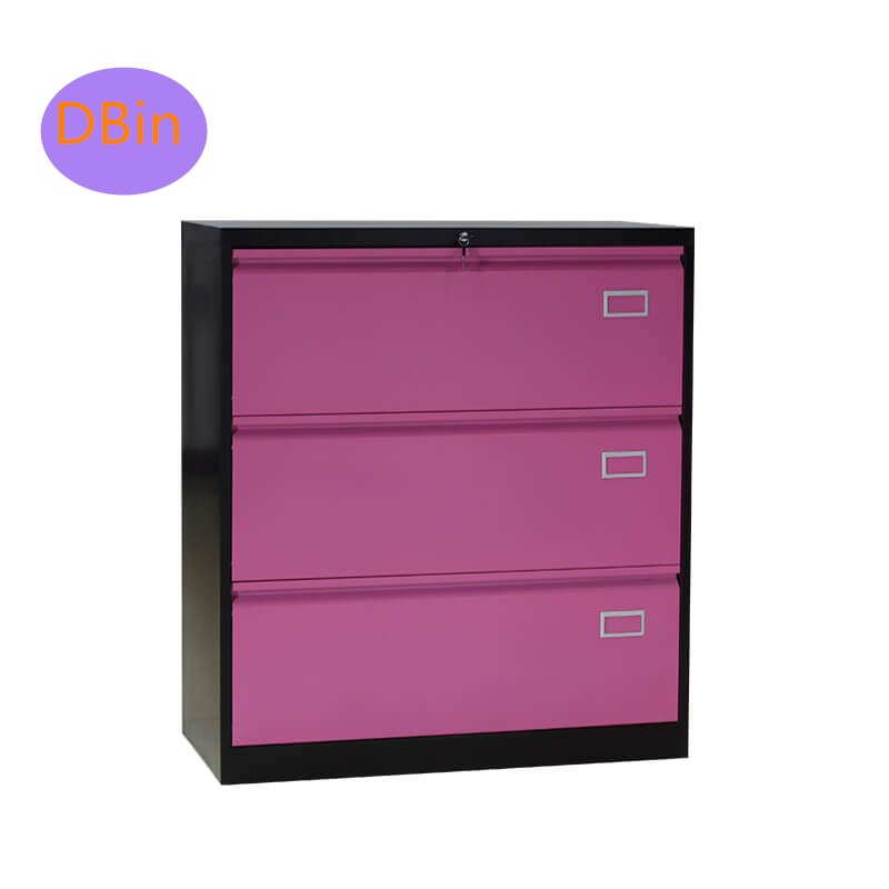 steel 3 drawer lateral filing cabinet factory
