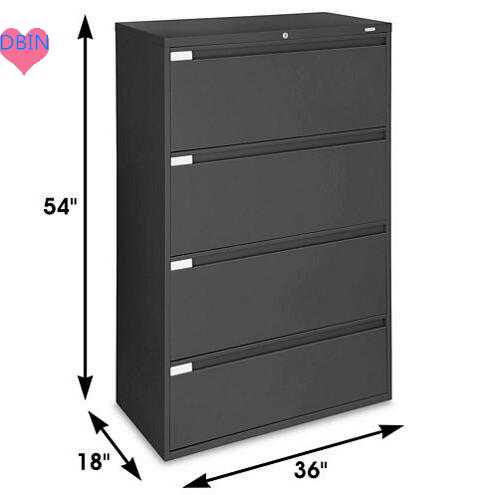 steel black 4 drawer filing cabinet wholesale