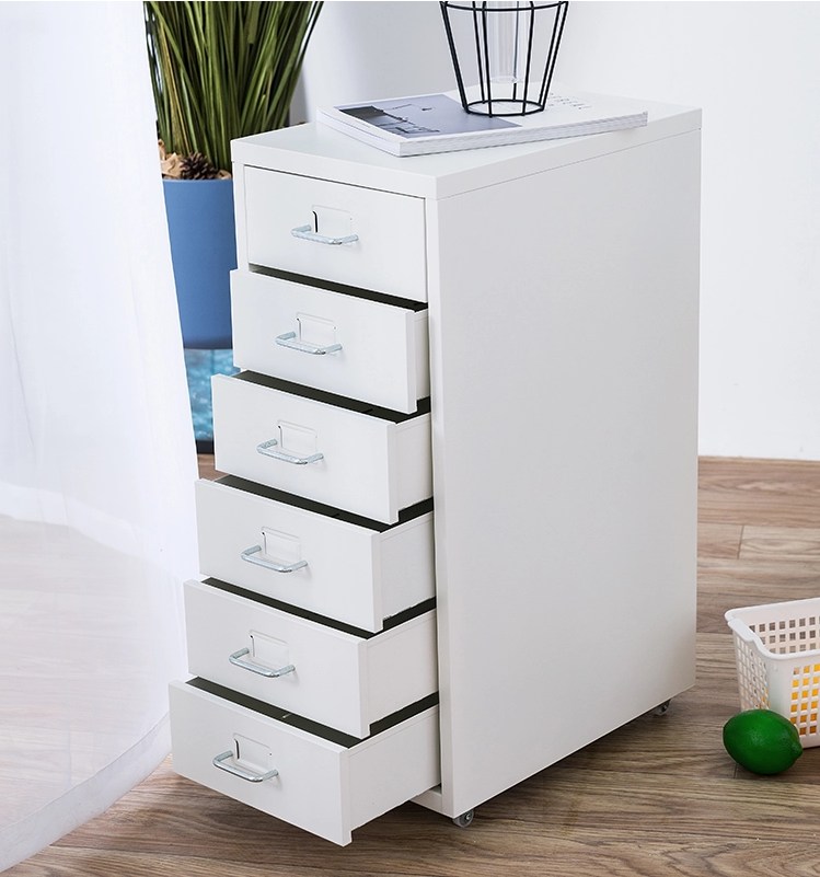 white 6 drawer mobile pedestal supplier