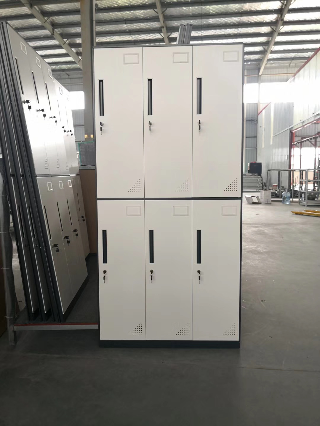 factory price steel 6 door locker for storage