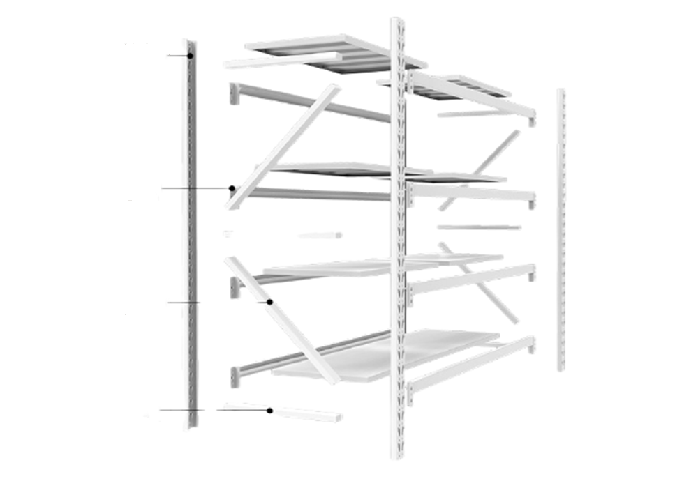 white heavy duty 4 layers storage shelves supplier1