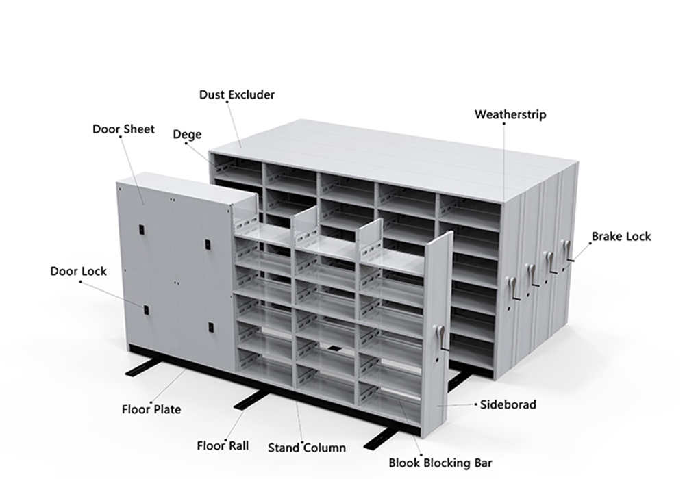 steel manual mobile shelving for sale3